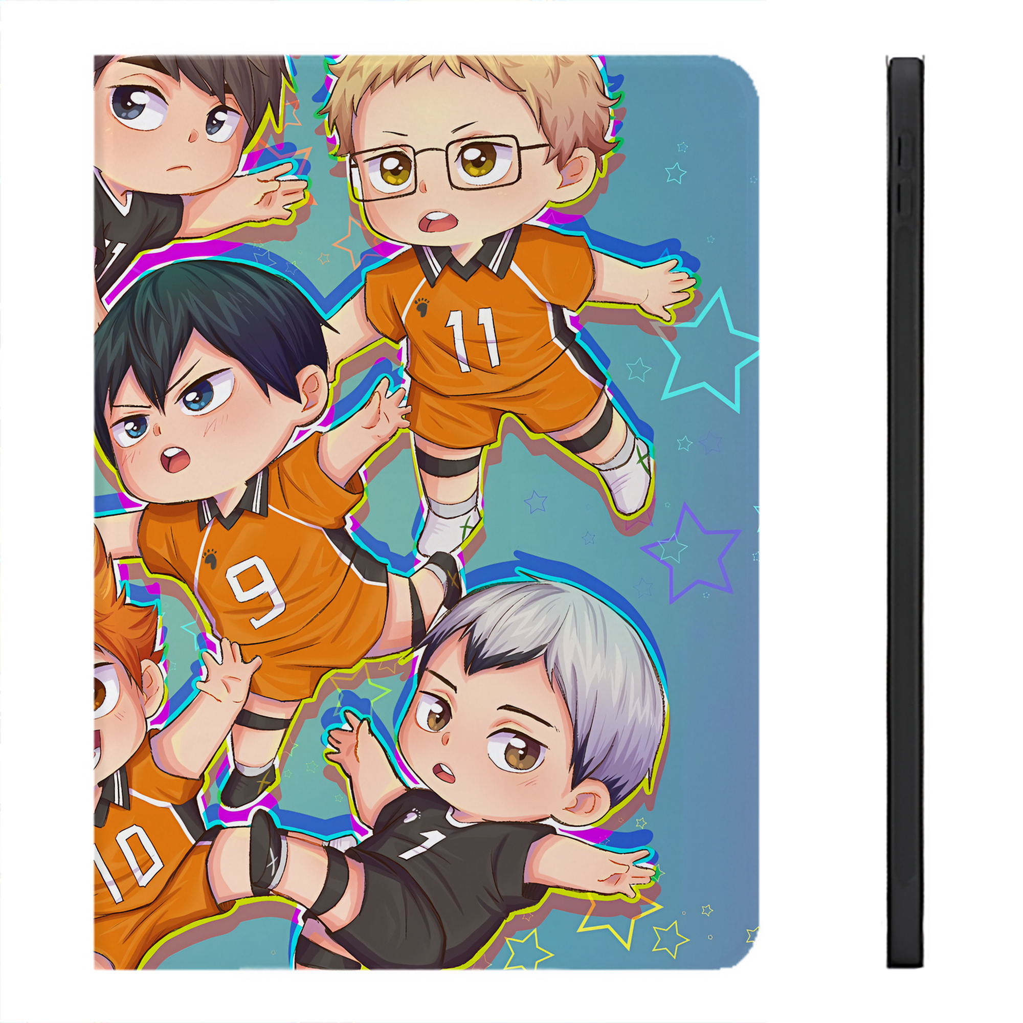 （画像用） ハイキュー!! Haikyu!! IPadケース ペンホルダー付き ブックスタイルデザイン
